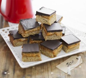 Chocolate & caramel flapjacks